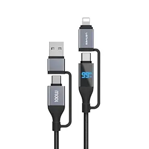 Cáp sạc 4 trong 1 Lenyes LC542, 100W PD Type-C, 27W Lightning, cáp USB - Ảnh 2