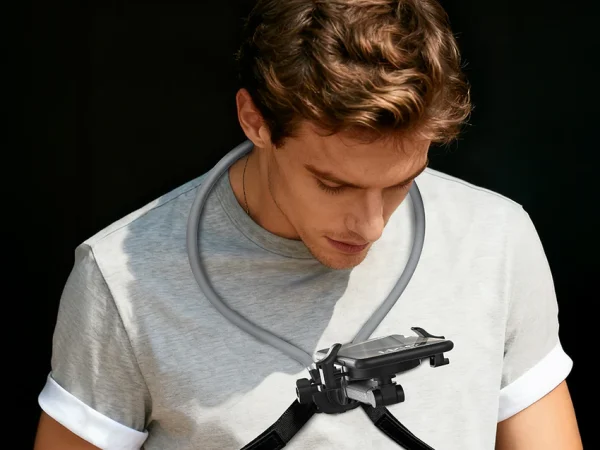 Giá đỡ điện thoại đeo cổ từ tính rảnh tay 2 trong 1 Lenyes CR203