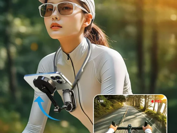 Giá Đỡ Điện Thoại Đeo Cổ Ngực  Lenyes CR 203 Xoay 360° Rảnh Tay, Có Nam Châm Magsafe và ngàm - Cho Các Máy Điện Thoại + Action cam