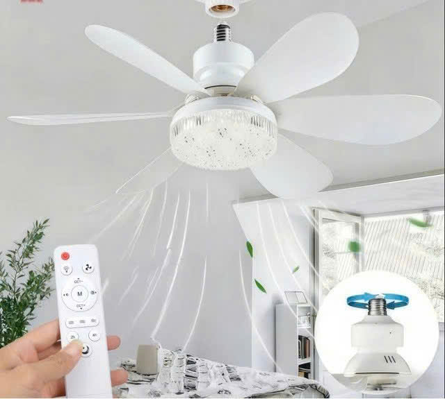 uạt Trần 2 Trong 1 Kiêm Đèn Trang Trí Sắc CK21